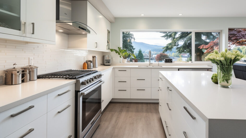 Construction company's beautifully renovated kitchen in North Vancouver