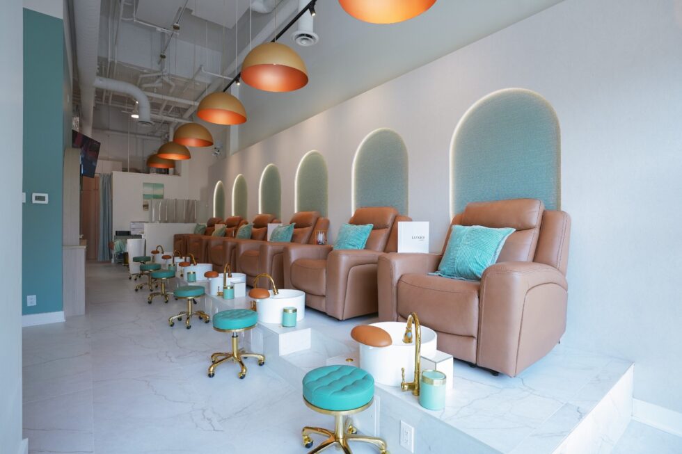 Pedicure area at Kaya Nail & Beauty in North Vancouver
